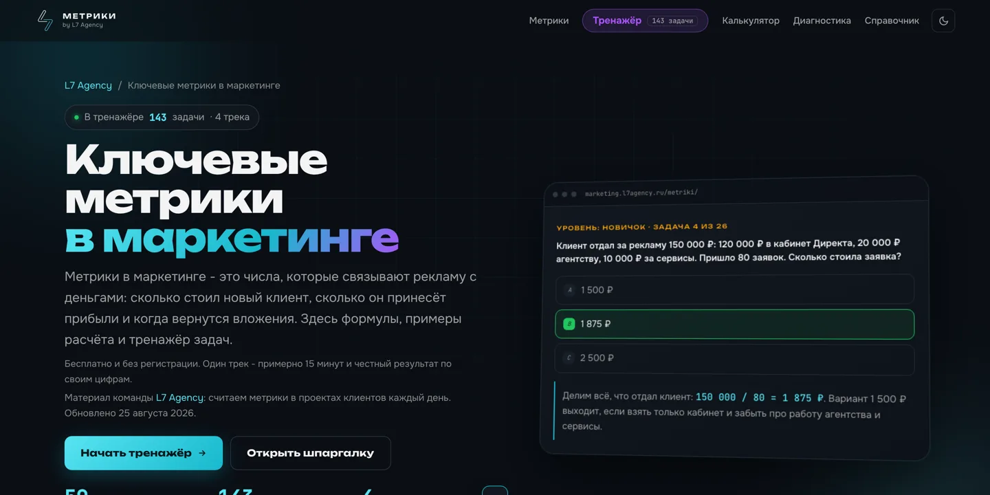 Тренажёр метрик